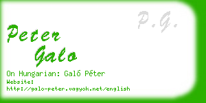 peter galo business card