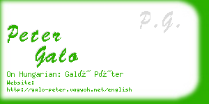 peter galo business card